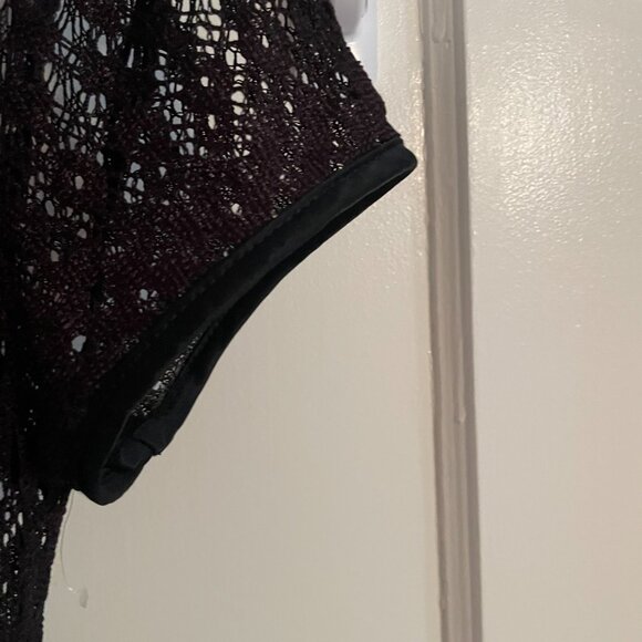 Sheer Crocheted Black Dress - Picture 4 of 5